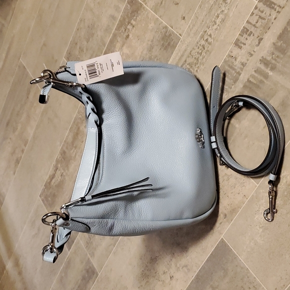 Coach Bags Nwt Coach Pebbled Leather Jules Powder Blue Hobo Bag